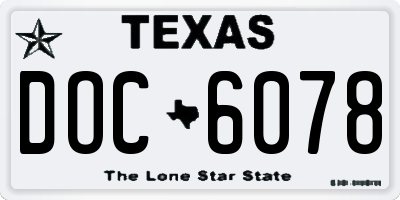 TX license plate DOC6078