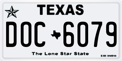 TX license plate DOC6079