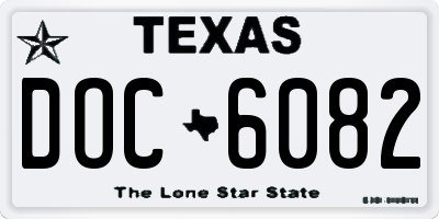 TX license plate DOC6082
