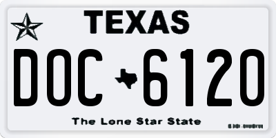 TX license plate DOC6120