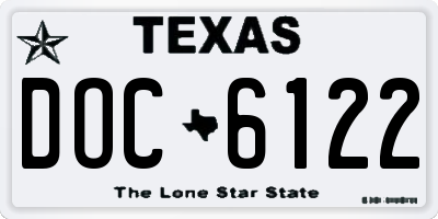 TX license plate DOC6122