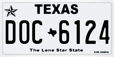 TX license plate DOC6124