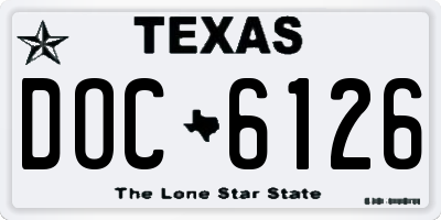 TX license plate DOC6126