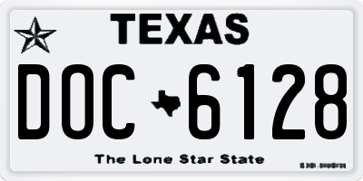 TX license plate DOC6128