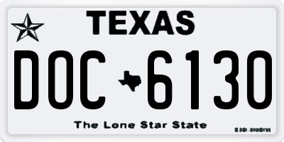 TX license plate DOC6130