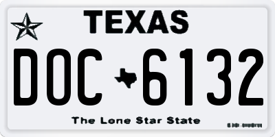 TX license plate DOC6132
