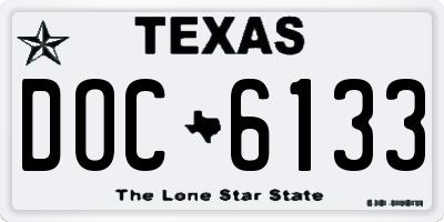 TX license plate DOC6133