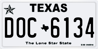 TX license plate DOC6134