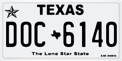 TX license plate DOC6140