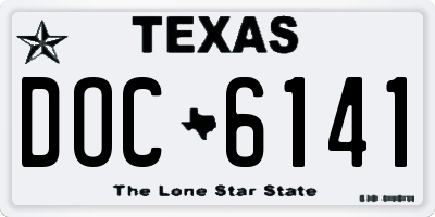 TX license plate DOC6141