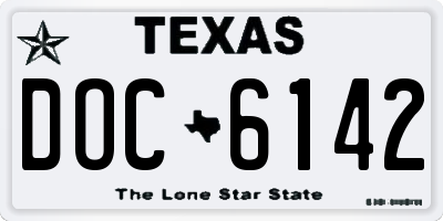 TX license plate DOC6142