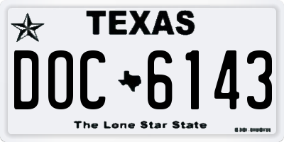 TX license plate DOC6143