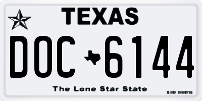TX license plate DOC6144