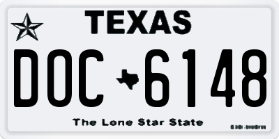 TX license plate DOC6148