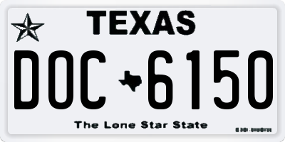 TX license plate DOC6150