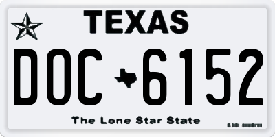 TX license plate DOC6152