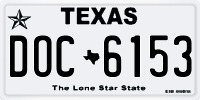 TX license plate DOC6153