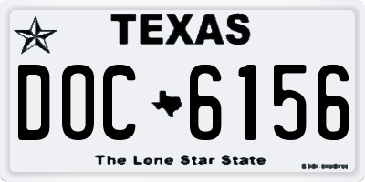 TX license plate DOC6156