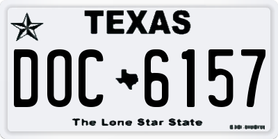 TX license plate DOC6157