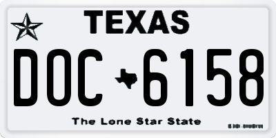 TX license plate DOC6158