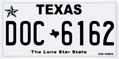 TX license plate DOC6162