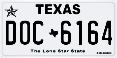 TX license plate DOC6164