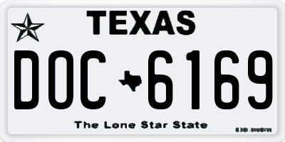 TX license plate DOC6169