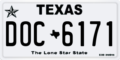 TX license plate DOC6171