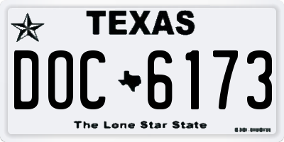 TX license plate DOC6173