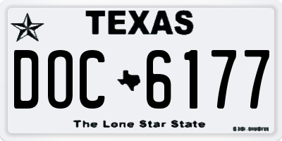 TX license plate DOC6177