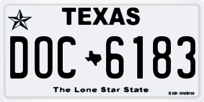 TX license plate DOC6183