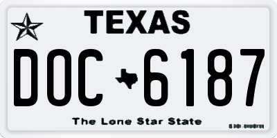 TX license plate DOC6187