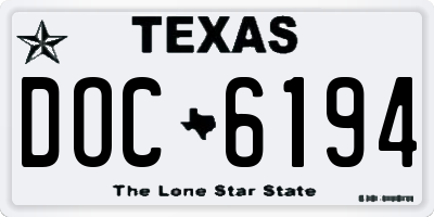 TX license plate DOC6194