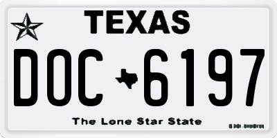 TX license plate DOC6197