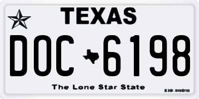 TX license plate DOC6198