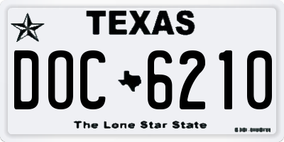 TX license plate DOC6210