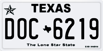 TX license plate DOC6219