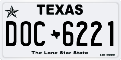 TX license plate DOC6221