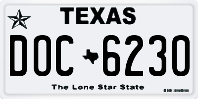 TX license plate DOC6230