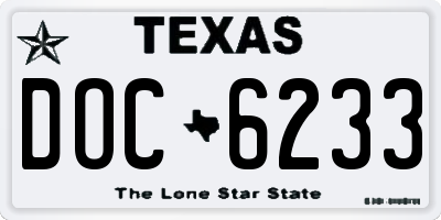 TX license plate DOC6233