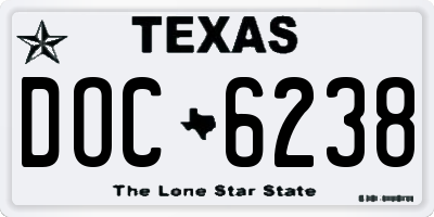 TX license plate DOC6238