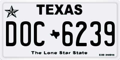 TX license plate DOC6239