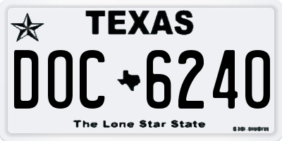 TX license plate DOC6240