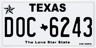 TX license plate DOC6243