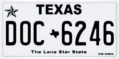 TX license plate DOC6246