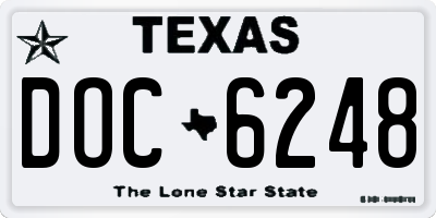 TX license plate DOC6248