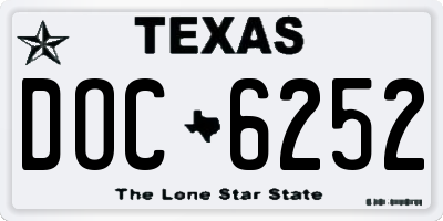 TX license plate DOC6252