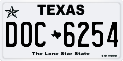 TX license plate DOC6254