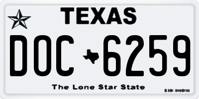 TX license plate DOC6259