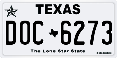 TX license plate DOC6273